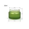 Custom 1 oz Glass Cosmetic Jars Matte Green wiht Plastic Lids for Makeup Cream