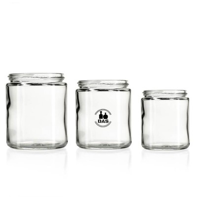 Custom Clear Glass Cosmetic Jars with Lids | Straight Sided Glass Cream Jars Wholesale