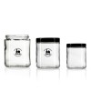 Custom Clear Glass Cosmetic Jars with Lids | Straight Sided Glass Cream Jars Wholesale