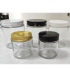 Custom Clear Glass Cosmetic Jars with Lids | Straight Sided Glass Cream Jars Wholesale