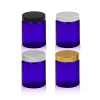 Wholesale Blue Straight Sided Glass Cosmetic Jars 2oz 4 oz 8 oz | Provide Lids, Labels