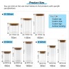 Custom Square Glass Kitchen Food Storage Jars | Glass Food Storage Containers with Bamboo Lids