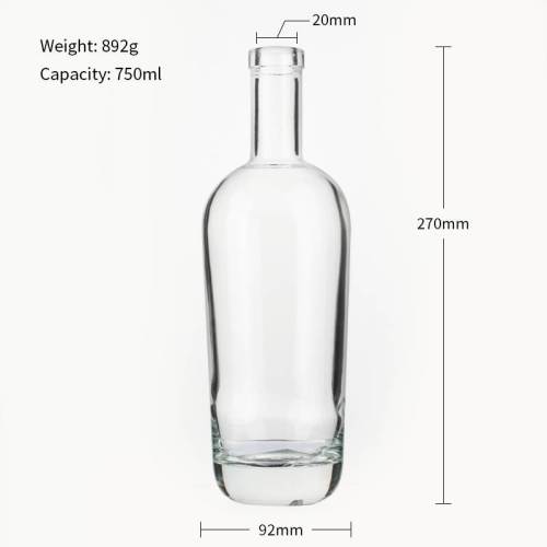 Botellas de whisky bourbon de vidrio personalizadas | Botellas de licor de alcohol de vidrio de 750 ml para la venta