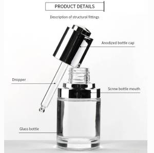 Bulk Glass Eye Dropper Bottles 30ml with Slivery Push Button Dropper | Skincare Serum Bottles
