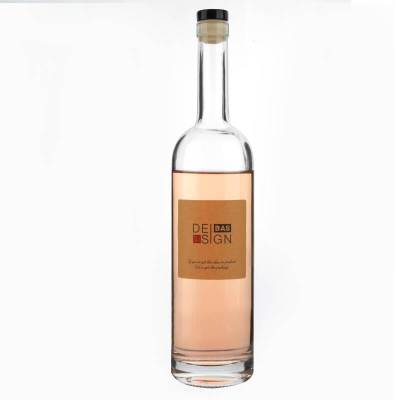 Botellas de licor de vidrio de 750 ml Venta al por mayor | Botella de vino blanco Arizona de vidrio transparente