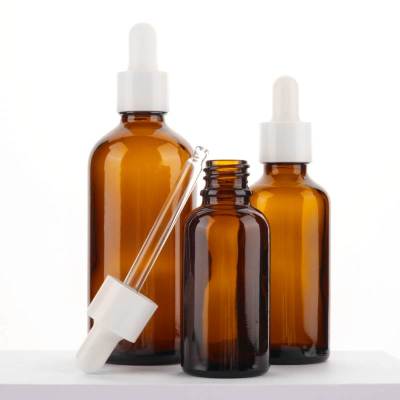 Custom Amber Glass Essential Oil Dropper Bottles 5ml 10ml 15ml 20ml 30ml 50ml 100ml