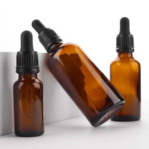 Glass Amber Tincture Aromatherapy Dropper Bottles Wholesale with Tamper Evident Dropper