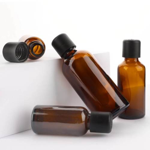 Custom Essential Oil Bottles | Amber Aromatherapy Tincture Bottles with Child Resistant Lids
