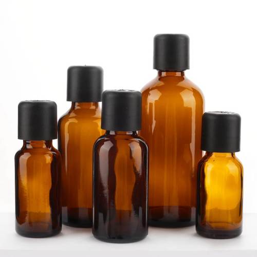 Custom Essential Oil Bottles | Amber Aromatherapy Tincture Bottles with Child Resistant Lids
