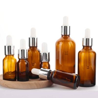 Custom Euro Essential Oil Bottles | Amber Glass Eye Dropper Bottles 5ml 10ml 15ml 20ml 30ml 50ml 100ml