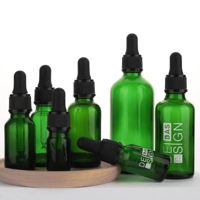Euro Essential Oil Dropper Bottles Wholesale with Black Ribbed Dropper for Serum, Tincture