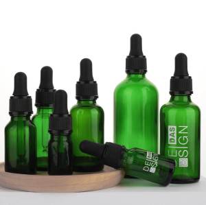 Euro Essential Oil Dropper Bottles Wholesale with Black Ribbed Dropper for Serum, Tincture