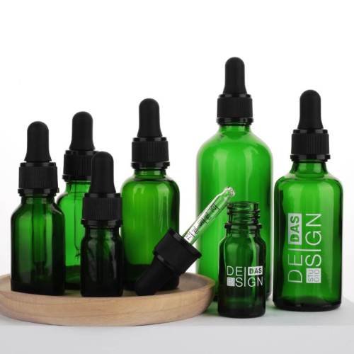 Euro Essential Oil Dropper Bottles Wholesale with Black Ribbed Dropper for Serum, Tincture