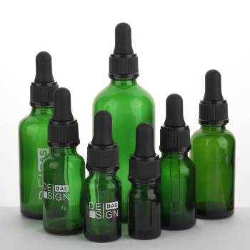 Euro Essential Oil Dropper Bottles Wholesale with Black Ribbed Dropper for Serum, Tincture