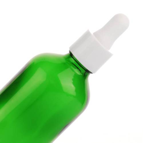 Custom Euro Glass Eye Dropper Bottles | Tincture Beard Oil Bottles with White Smooth Dropper