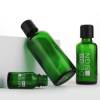 زجاجات صبغة الزجاج الأخضر العطرية بالجملة | زجاجات العناية بالبشرة مع أغطية لولبية مقاومة للأطفال