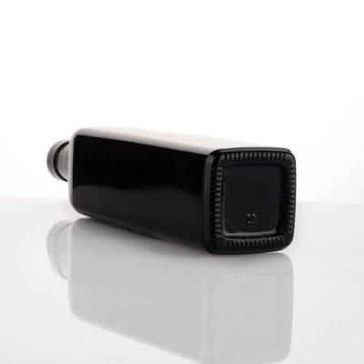 Custom Marasca Square Glass Oil and Vinegar Bottle 500ml for Kitchen | Black Vinegar Cruet