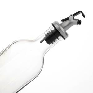 Botellas de Vinagre de Vidrio Marasca Personalizadas 500ml | Botellas dispensadoras de aceite de oliva para cocinar transparentes con pico