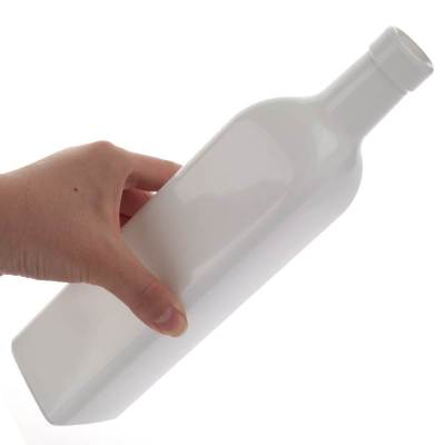 Custom Marasca Glass Cooking Oil and Vinegar Bottles 500ml for Kitchen | Glossy White Color