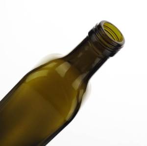 Botellas de vidrio de aceite de oliva marasca verde oscuro 500 ml al por mayor para salsa de ostras con bomba de presión