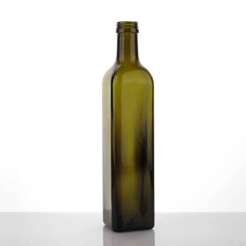 Botellas de aceite y vinagre de vidrio verde oscuro marasca personalizadas 750ml 500ml 250ml