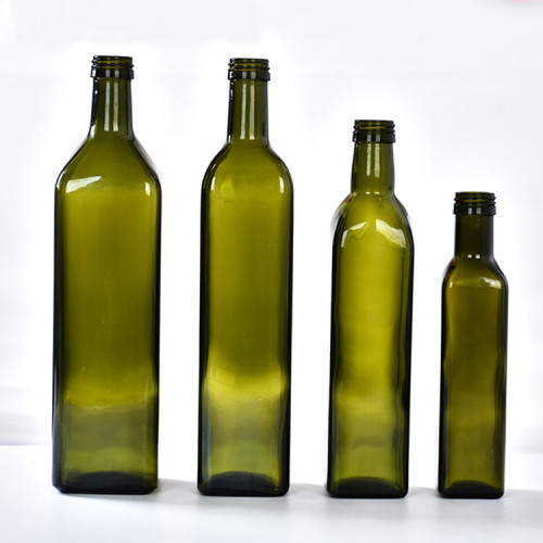 زجاجات زيت وخل ماراسكا أخضر غامق مخصصة 750 مل 500 مل 250 مل
