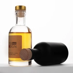 Custom Mini Miniature Glass Alcohol Liquor Bottles 100ml | Nordic | Bartop Finish