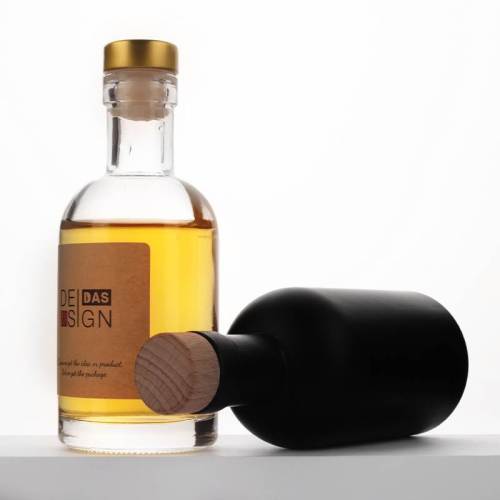 Mini bouteilles d'alcool en verre miniatures personnalisées 100 ml | Nordique | Finition Bartop