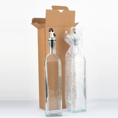 Square Marasca Glass Oil and Vinegar Bottles 500ml Clear Wholesale for Cooking Oil, Sauce