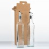 Bouteilles de vinaigre en verre Marasca personnalisées 500 ml | Bouteilles transparentes de distributeur d'huile d'olive de cuisson avec bec verseur