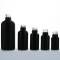 Custom Child Resistant Glass Pipette Dropper Bottles | Matte Black Euro Essential Oil Bottles