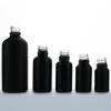 Custom Euro Glass Essential Oil Dropper Bottles with Bamboo Dropper | Matte Black Color