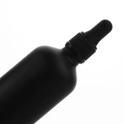 Custom Empty Glass Eye Dropper Bottles 10ml 30ml 50ml with Black Ribbed Dropper