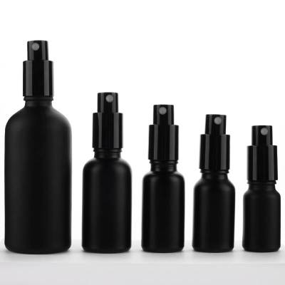 Custom Glass Essential Oil Spray Bottles for Essential Oils, Toner, Perfume | Matte Black Color