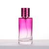 Vente en gros de bouteilles de parfum en verre vides rondes de 50 ml | Couleur dégradé violet
