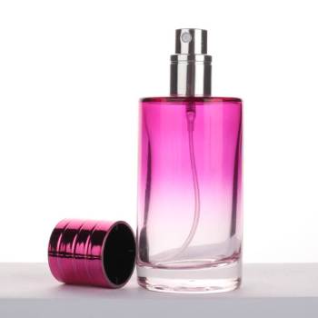 50ml Round Empty Glass Perfume Bottles Wholesale | Purple Gradient Color