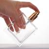Bouteilles d'huile de parfum en verre rechargeables personnalisées 100 ml avec pompe de pulvérisateur à brume fine | Effacer | Carré