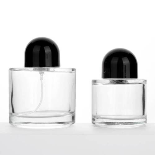 Custom Glass Fragrance Perfume Spray Bottles 50ml 100ml | Round Cylinder Shaped