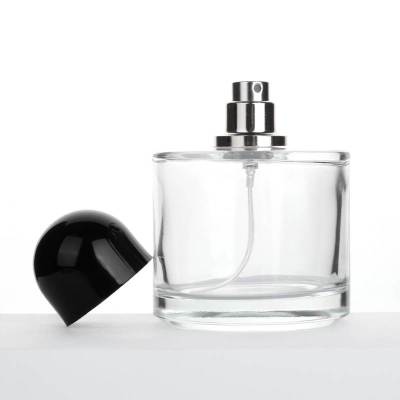 Custom Glass Fragrance Perfume Spray Bottles 50ml 100ml | Round Cylinder Shaped