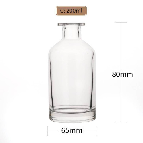 Custom Glass Reed Diffuser Bottles 200ml | Transparent Fragrance Bottles