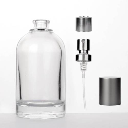 Botellas de perfume de cristal de fragancia de lujo personalizadas 30ml 50ml 100ml con spray atomizador