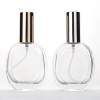 Bouteilles de parfum de parfum en verre personnalisées de 50 ml avec vaporisateur d'atomiseur | Rechargeable | Forme ovale plate