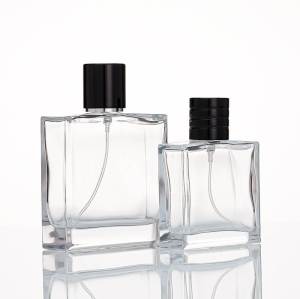 Botella de spray de perfume de vidrio cuadrada personalizada 50ml 100ml | Botellas de fragancia aromática