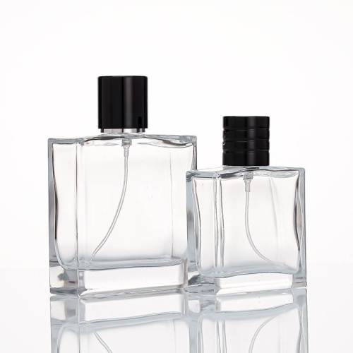 Custom Square Glass Perfume Spray Bottle 50ml 100ml | Aroma Fragrance Bottles