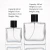 Vaporisateur de parfum en verre carré personnalisé 50 ml 100 ml | Bouteilles de parfum d'arôme