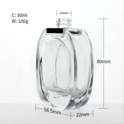 30ml Glass Fragrance Perfume Spray Bottles Wholesale | Refillable | Flat Oval Shaped