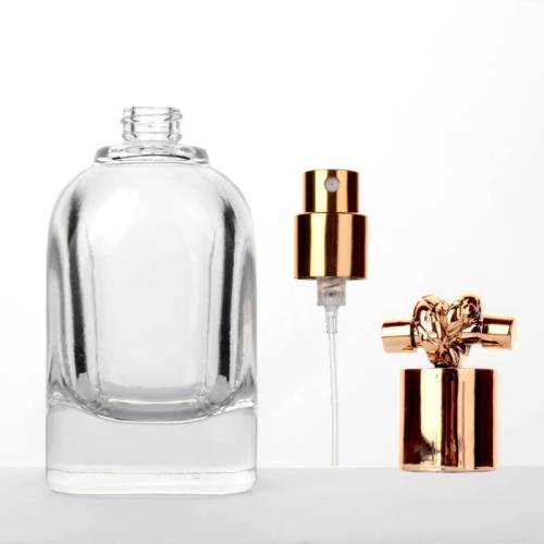 Custom 50ml Unique Glass Fragrance Perfume Bottles with Pump Atomizer Spray