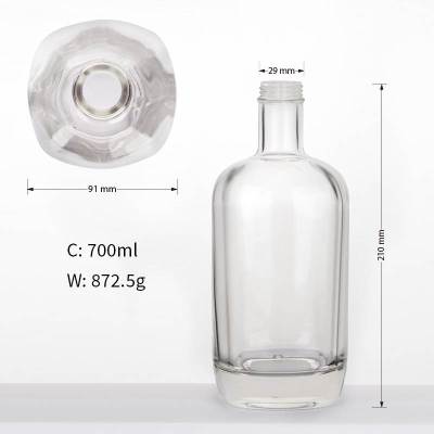 Custom 700ml Liquor Spirit Bottles for Sale | Squircle Bottles | Screw Neck Finish