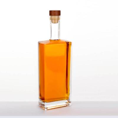 Botellas de licor de vidrio Suqare al por mayor | Botellas de licor de whisky de 500 ml