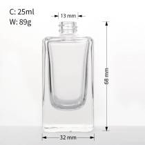 Empty Glass Fragrance Perfume Bottles 25ml Wholesale | Rectangle Shape